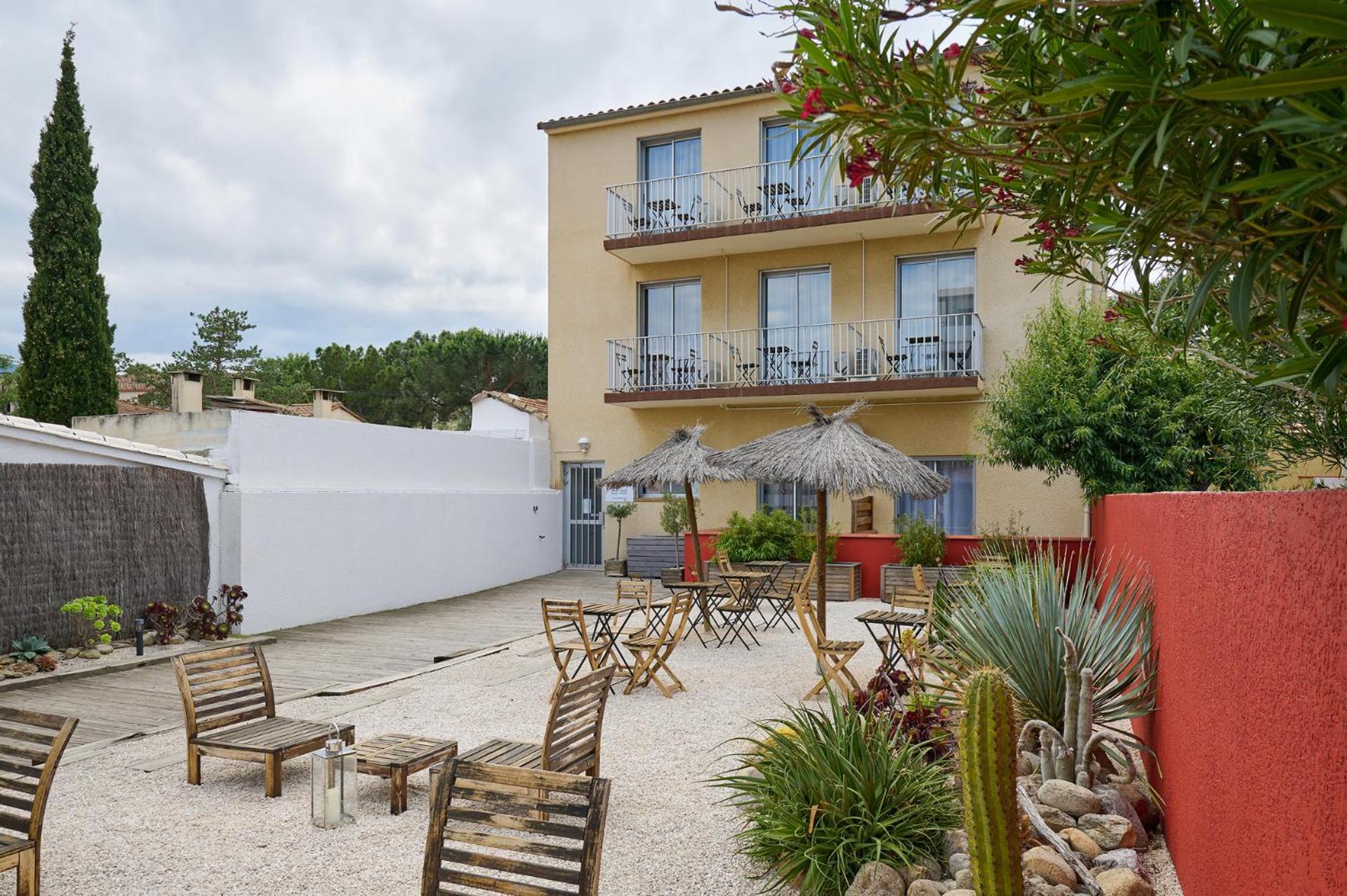Hotel Les Mimosas Argelès-sur-Mer Exterior foto